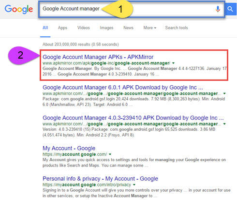 Google account manager