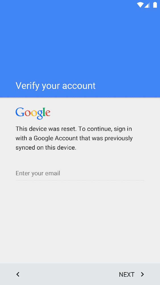 Google Account Verification